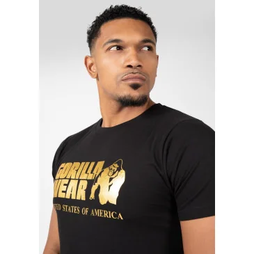 Classic T-shirt Black Gold de Gorilla Wear pas cher - Nutriwellness