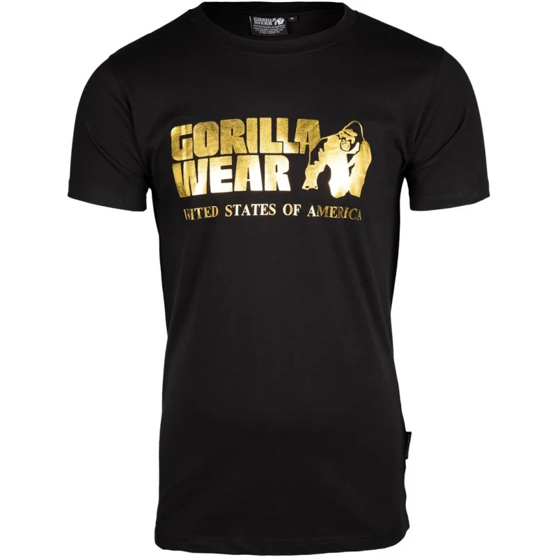 Classic T-shirt Black Gold - Gorilla Wear