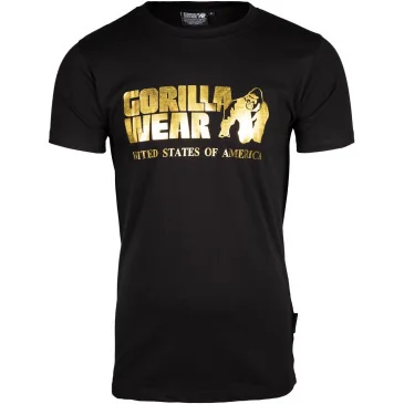 Classic T-shirt Black Gold de Gorilla Wear pas cher - Nutriwellness