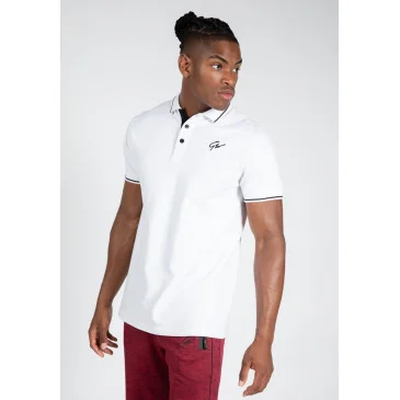 Delano Polo White/Black de Gorilla Wear pas cher - Nutriwellness