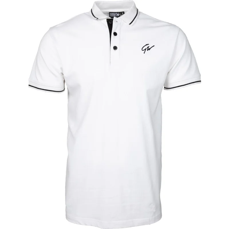 Delano Polo White/Black - Gorilla Wear