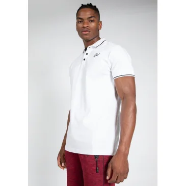 Delano Polo White/Black de Gorilla Wear pas cher - Nutriwellness