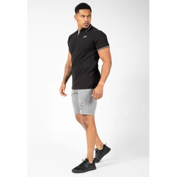 Delano Polo Black/White de Gorilla Wear pas cher - Nutriwellness