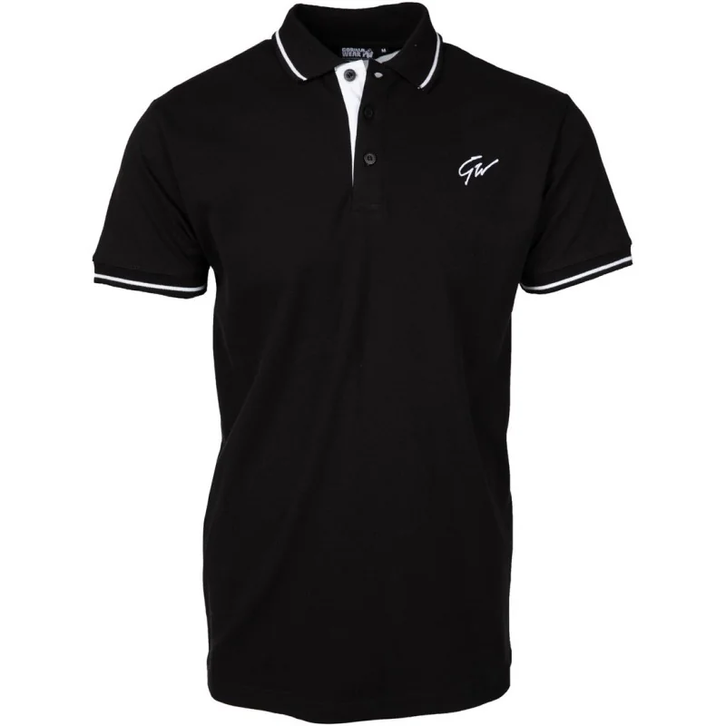 Delano Polo Black/White - Gorilla Wear