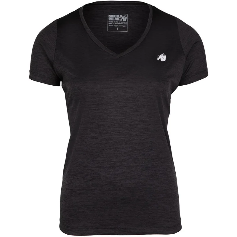 Elmira V-Neck T-Shirt Black - Gorilla Wear