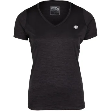 Elmira V-Neck T-Shirt Black de Gorilla Wear pas cher - Nutriwellness