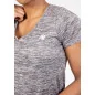 Elmira V-Neck T-Shirt Gray Melange - Gorilla Wear
