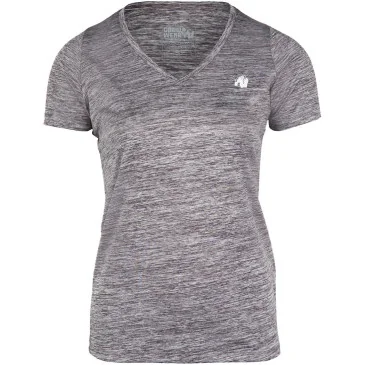 Elmira V-Neck T-Shirt Gray Melange de Gorilla Wear pas cher - Nutriwellness