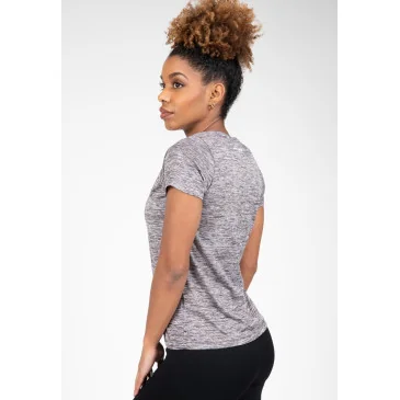 Elmira V-Neck T-Shirt Gray Melange de Gorilla Wear pas cher - Nutriwellness