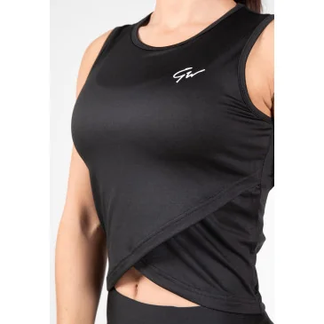 Estelle Twisted Crop Top Black Gorilla Wear pas cher - Nutriwellness