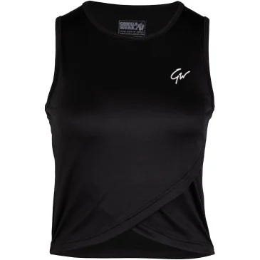 Estelle Twisted Crop Top Black Gorilla Wear pas cher - Nutriwellness