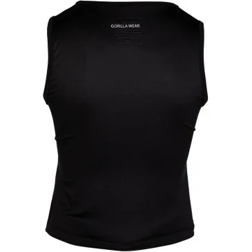 Estelle Twisted Crop Top Black Gorilla Wear pas cher - Nutriwellness