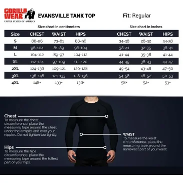 Evansville Tank Top Black de Gorilla Wear pas cher - Nutriwellness
