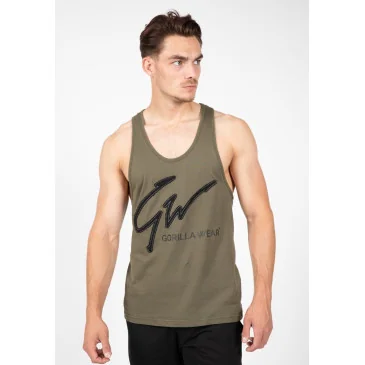 Evansville Tank Top Army Green de Gorilla Wear pas cher - Nutriwellness