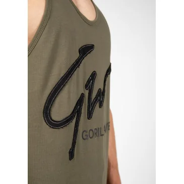 Evansville Tank Top Army Green de Gorilla Wear pas cher - Nutriwellness