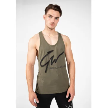 Evansville Tank Top Army Green de Gorilla Wear pas cher - Nutriwellness