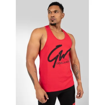 Evansville Tank Top Red de Gorilla Wear pas cher - Nutriwellness