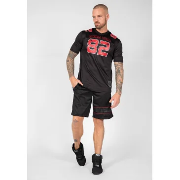 Fresno T-shirt Black/Red de Gorilla Wear pas cher - Nutriwellness