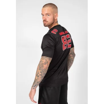 Fresno T-shirt Black/Red de Gorilla Wear pas cher - Nutriwellness