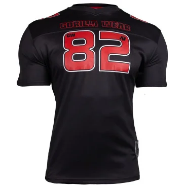 Fresno T-shirt Black/Red de Gorilla Wear pas cher - Nutriwellness