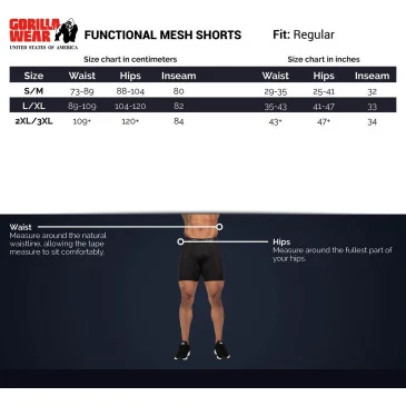 Functional Mesh Shorts Black/Red de Gorilla Wear pas cher