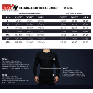 Glendale Softshell Jacket - Black de Gorilla Wear - Nutriwellness