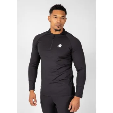 Hamilton Hybrid Long Sleeve Black de Gorilla Wear pas cher - Nutriwellness