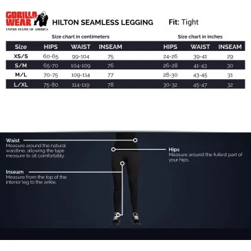 Hilton Seamless Leggings - Bleu de Gorilla Wear - Nutriwellness