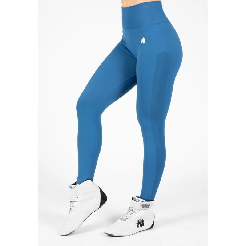 Hilton Seamless Leggings - Bleu - Gorilla Wear