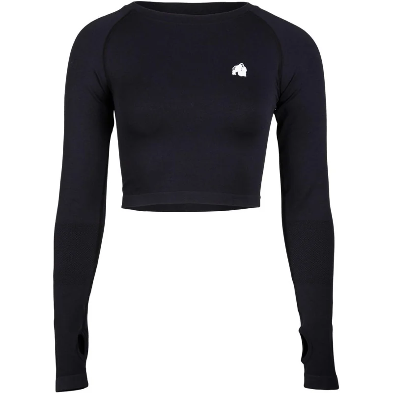 Hilton Seamless Long Sleeve - Black - Gorilla Wear