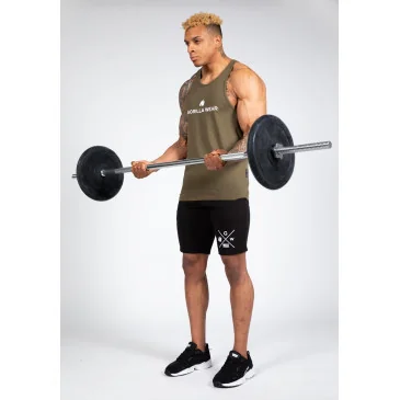 Carter Stretch Tank Top Army Green de Gorilla Wear pas cher - Nutriwellness