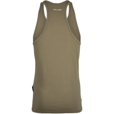 Carter Stretch Tank Top Army Green de Gorilla Wear pas cher - Nutriwellness