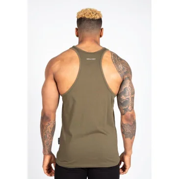 Carter Stretch Tank Top Army Green de Gorilla Wear pas cher - Nutriwellness