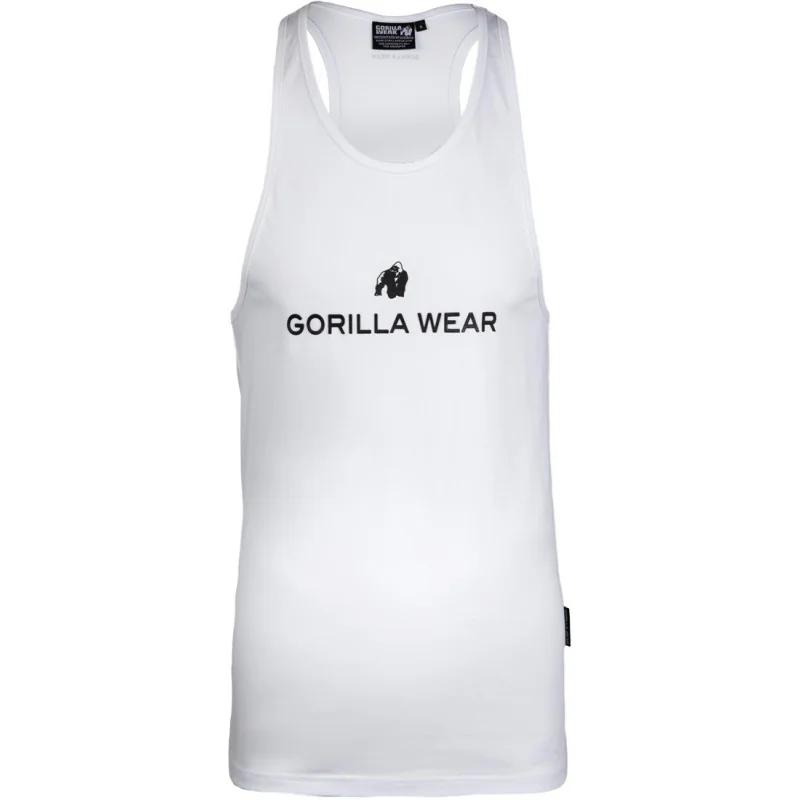 Carter Stretch Tank Top White - Gorilla Wear