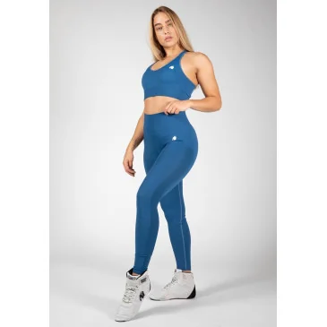 Hilton Seamless Sports Bra Bleu de Gorilla Wear pas cher - Nutriwellness