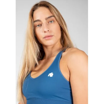 Hilton Seamless Sports Bra Bleu de Gorilla Wear pas cher - Nutriwellness