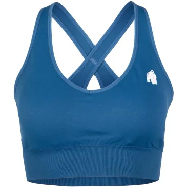 Hilton Seamless Sports Bra Bleu de Gorilla Wear pas cher - Nutriwellness