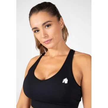 Hilton Seamless Sports Bra Black de Gorilla Wear pas cher - Nutriwellness