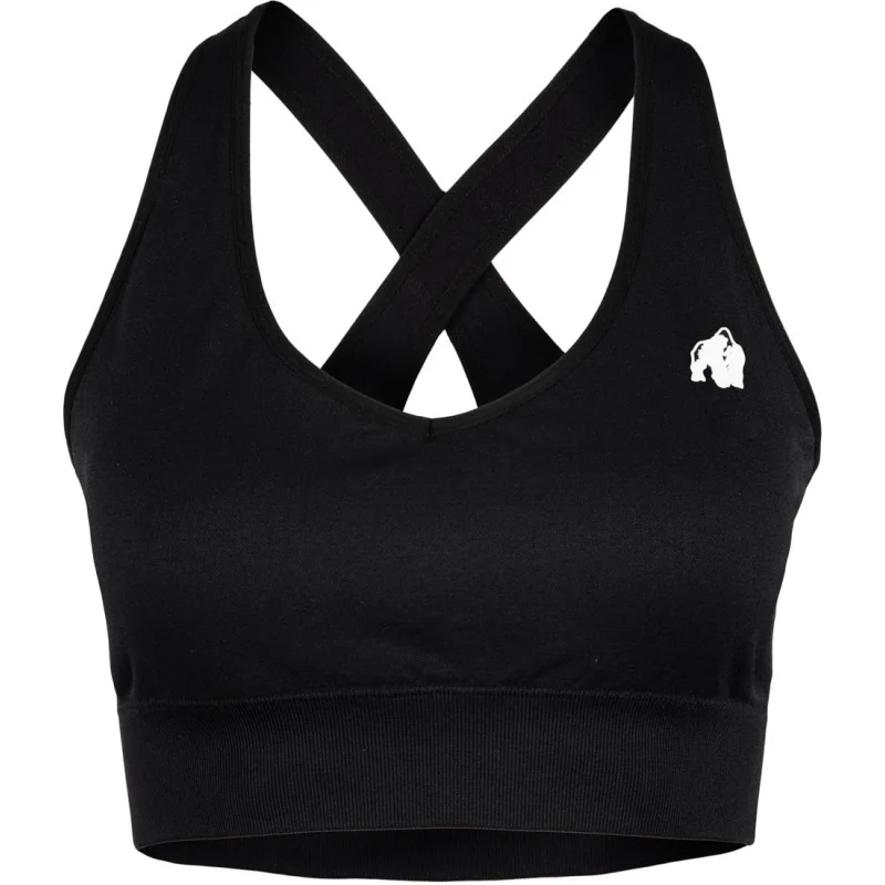 Hilton Seamless Sports Bra Black - Gorilla Wear