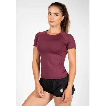 Holly T-Shirt Burgundy Red de Gorilla Wear pas cher - Nutriwellness