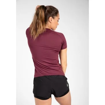 Holly T-Shirt Burgundy Red de Gorilla Wear pas cher - Nutriwellness
