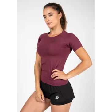 Holly T-Shirt Burgundy Red de Gorilla Wear pas cher - Nutriwellness