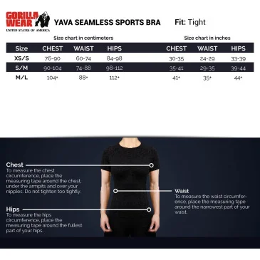 Yava Seamless Sports Bra Black Gorilla Wear pas cher - Nutriwellness
