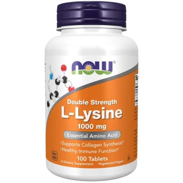 L-Lysine, Double Strength 1000 mg Tablets Now Foods - Nutriwellness