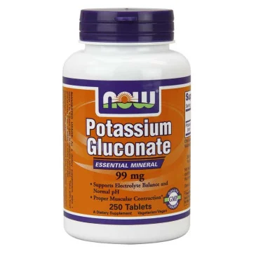Potassium Gluconate 99mg (250) de Now Foods pas cher - Nutriwellness
