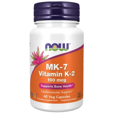 Vitamin K2-MK7 100 mcg (60 Caps) de Now Foods - Nutriwellness