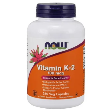 Vitamin K-2 100mcg (250) de Now Foods - Nutriwellness