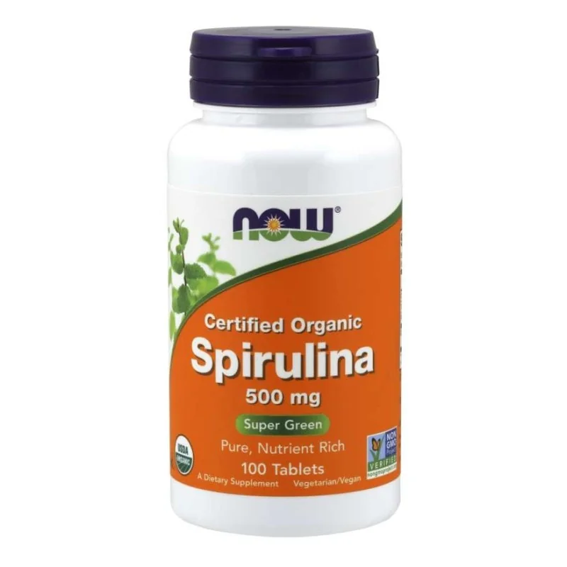 Spirulina Certified 500mg (100) - Now Foods