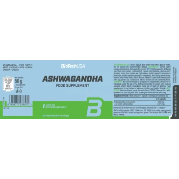 Ashwagandha de BioTech USA pas cher - Nutriwellness