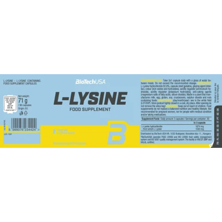 L-Lysine - BioTech USA